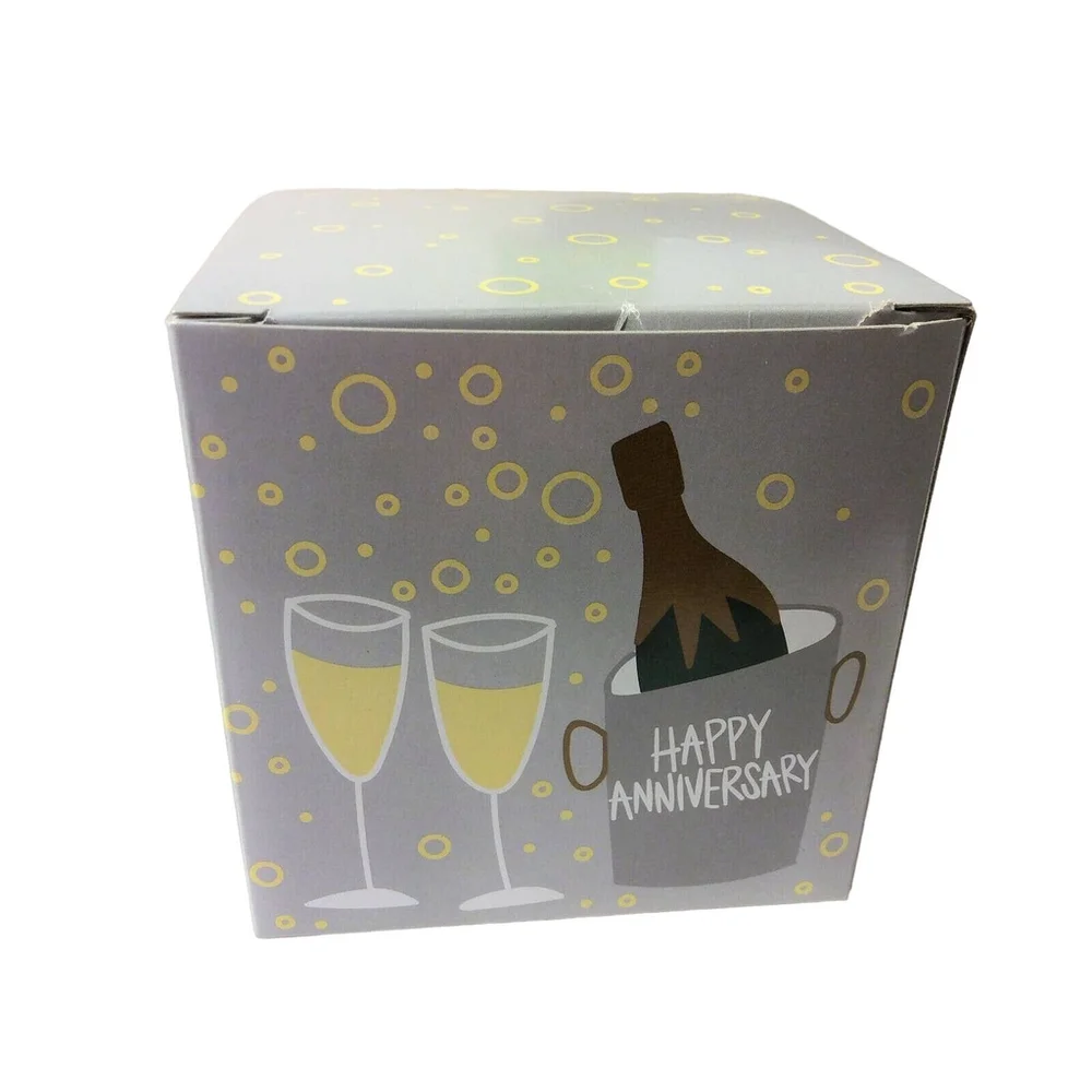 NIB Coton Colors Happy Anniversary Glass Ornament by Laura Johnson